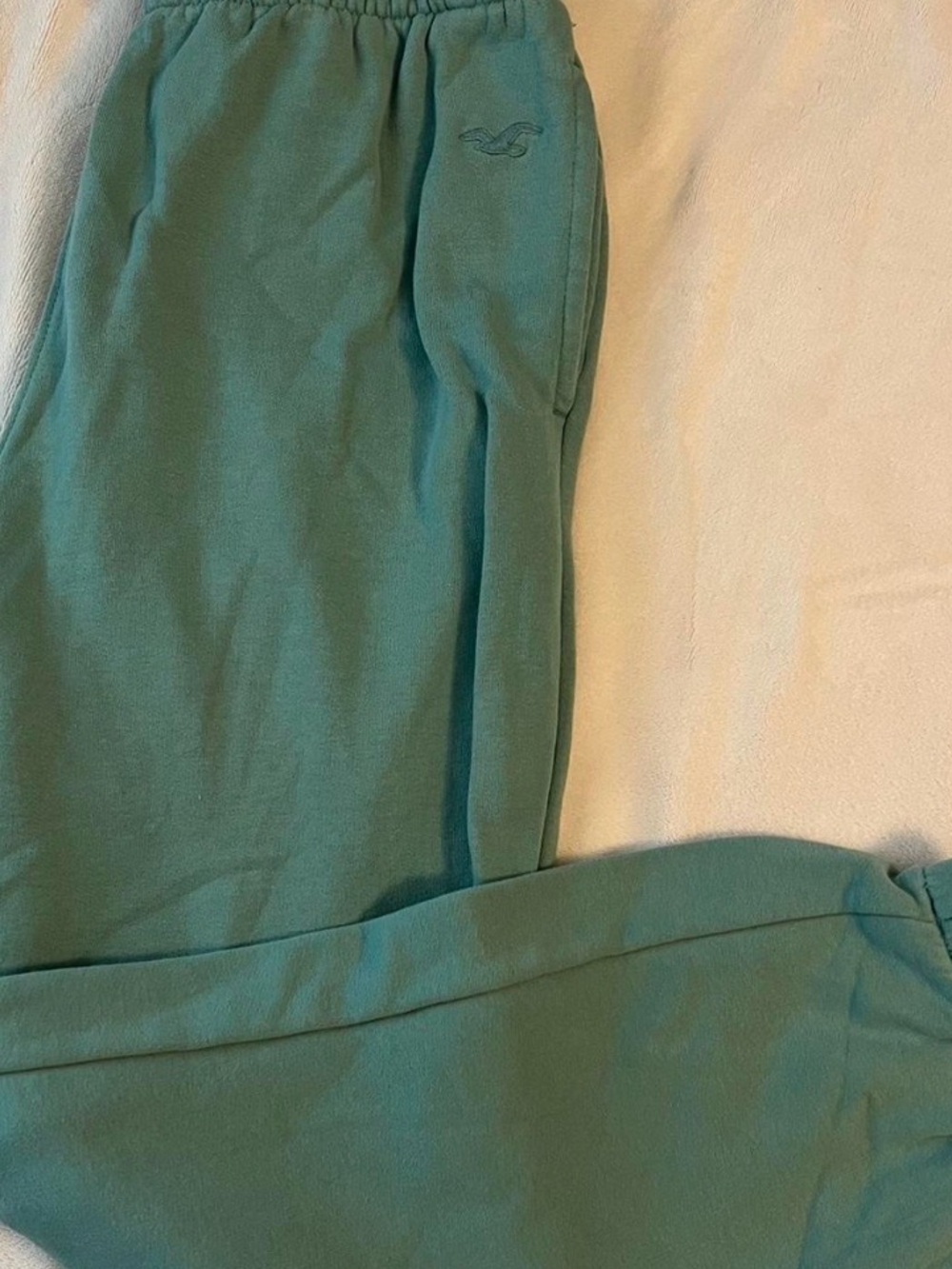 Hollister Teal Green Fleece Jogger Pants - Women's